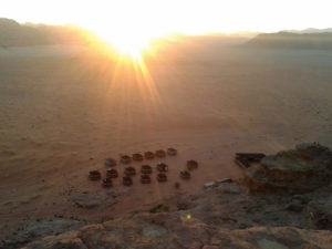 Sonnenuntergang im Wadi Rum