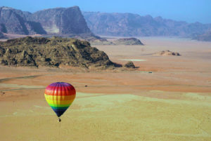 Ballonfahrt übder das Wadi Rum