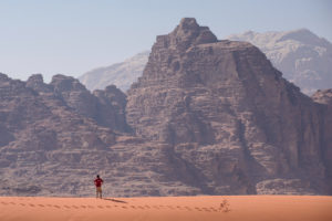 Berge und Felsen im Wadi Rum